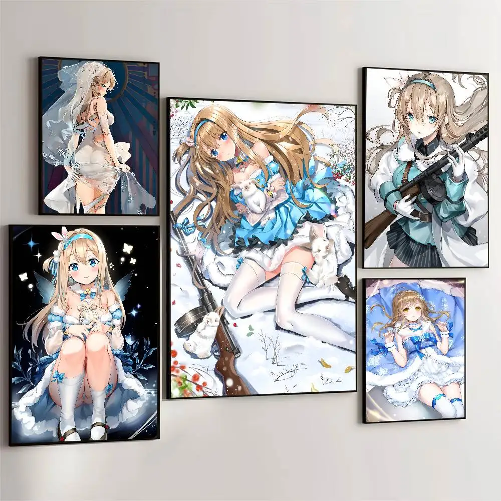 Jogo Suomi kp31 meninas frontline cartaz auto-adesivo arte adesivo de papel à prova dwaterproof água café casa bar sala decoração da parede