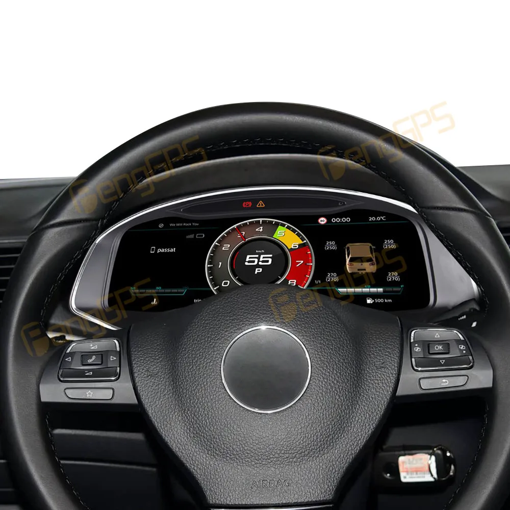 

LCD Digital Cluster For Volkswagen Passat B7 2011-2015 LCD Instrument Panel Speedometer Odometer Dashboard Display