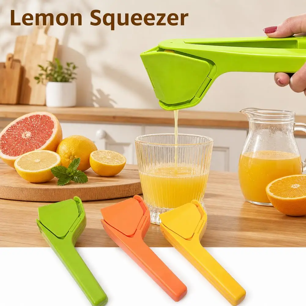 Manual Lemon Squeezer With Leverage Easy Use Flat Lime Juicer With Built In Strainer Portable Hand Citrus Press Squeezer