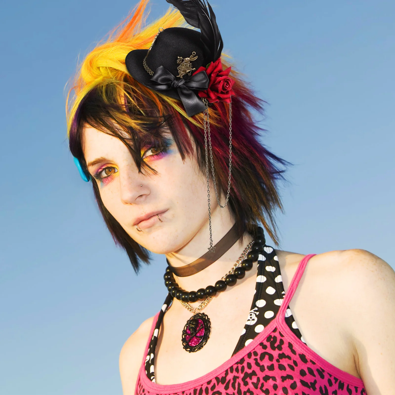 

Mini Hat Hair Clip Cute Floral Barrettes Lightweight Tea Party Hair Accessories for Women Tea Party Hats Mini Birthday Hats