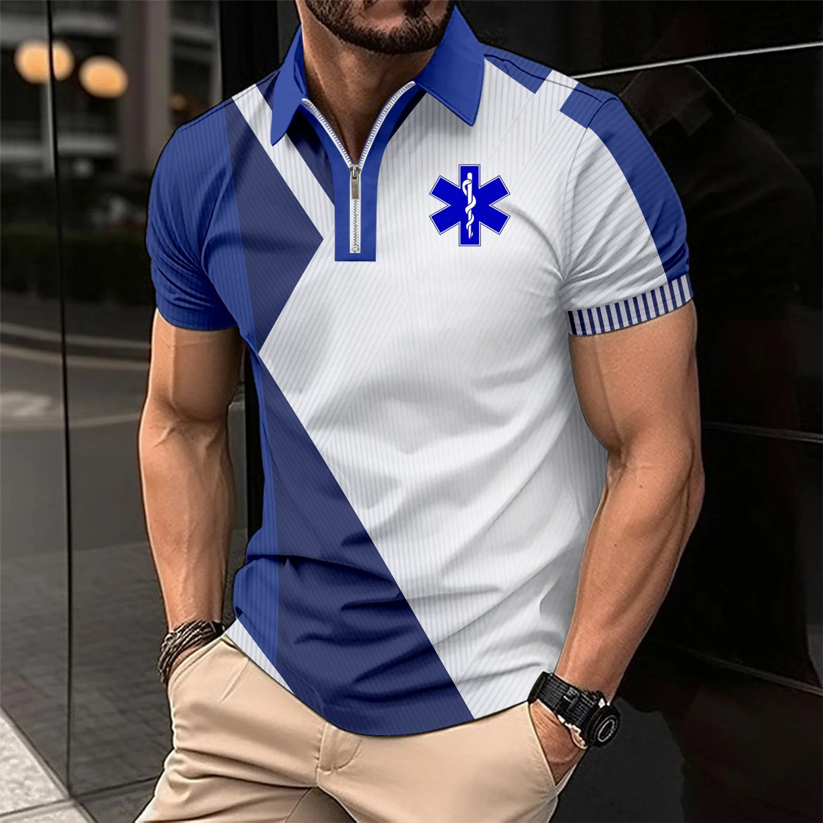 2024 POLO shirt for men EMT Emergency ambulance Casual sports European size short sleeve Classic golf shirt men's clothing