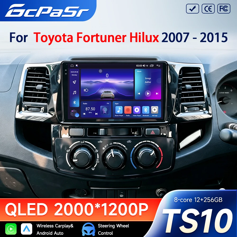 Android Car Dvd 16 For Toyota Fortuner Hilux 2007 2008 2012 2014 2015 Stereo Head Unit Touch Screen Multimedia Player Auto Radio