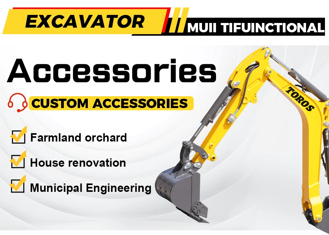 Anpassung Neuer Bagger mit langem Arm, 1200 kg Raupen-Mikrobagger, 1,2 Tonnen Minibagger im Angebot – Detail 1
