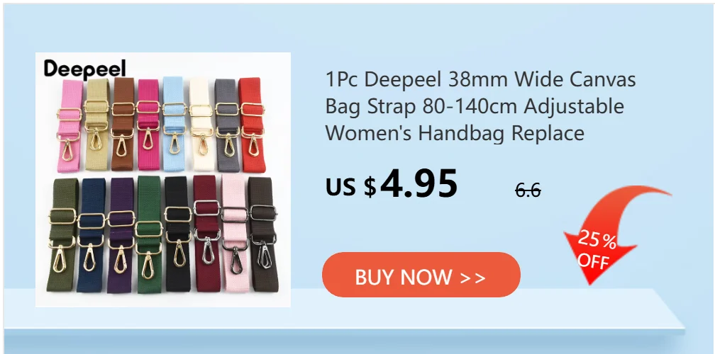 1Pc Deepeel 38mm Wide Canvas Bag Strap 80-140cm Adjustable Women's Handbag Replace Shoulder Straps Crossbody Bags Accessories