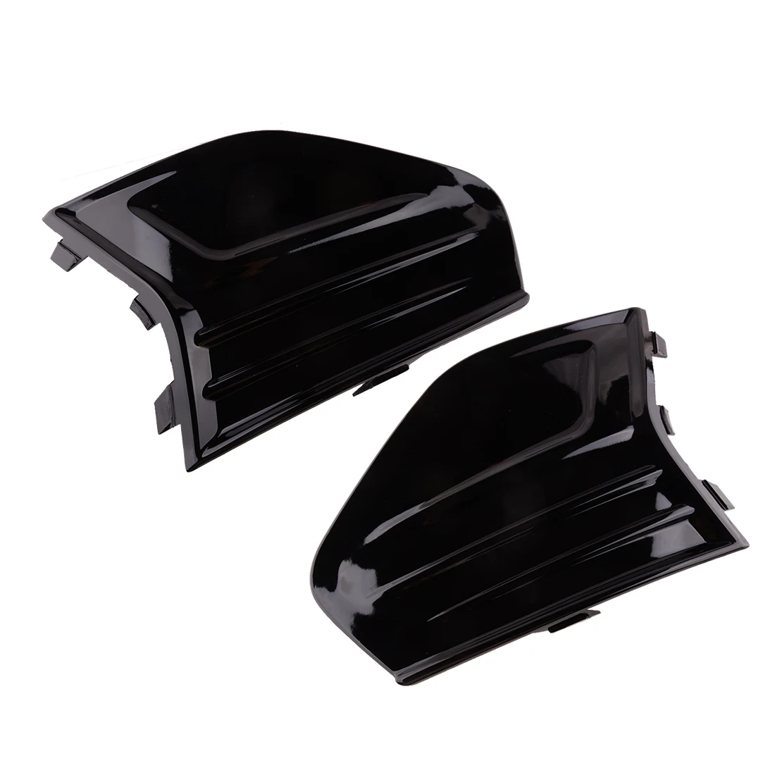 1 Pair Black Car Front Bumper Fog Light Cover Without Hole Fit for Ford Fusion 2019 2020 KS7Z17B814AA FO1039182 4M5A-A22050-BK