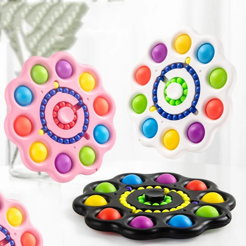 

Fidget Finger toy Spinner Expressions Push Press Bubble Sensory Reliever Stress Adult Kids Autism Antistress Decompression Toy