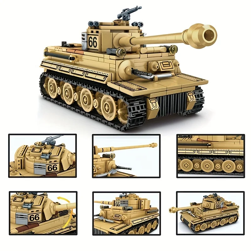 Décennie s de construction de véhicule blindé classique, jouets précieux figurés de tigre, ensemble d'assemblage, cadeau d'Halloween et de Noël, rétro, T34