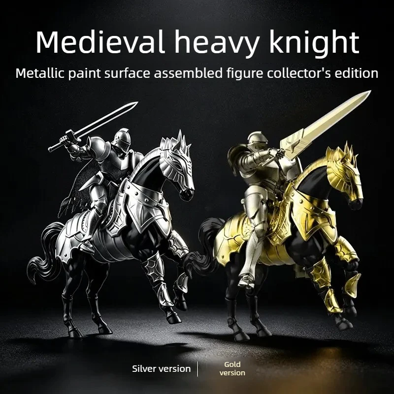 Xingdi Medieval Heavy Armor Knight Horse Model Articulated Mecha Action Figure Metallic Paint Assembly Toy Collectible Ornament