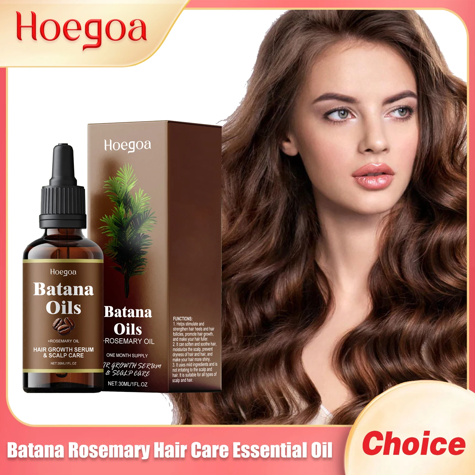 

HOEGOA Batana Hair Care Essential Oil Nourish Scalp Remove Dandruff Improving Quality Reduce Loss Hair Moisturize Essential Oils