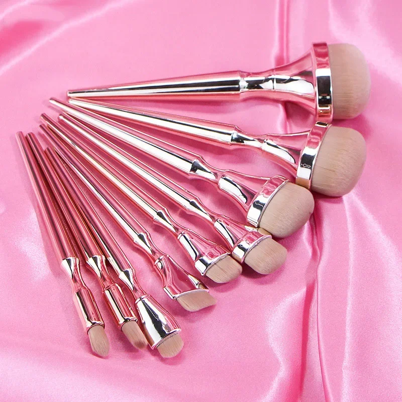 Make-Up Borstels Set Roségouden Handvat Foundation Poeder Make Up Penselen Concealer Contour Highligh Brush Face Beauty Tools