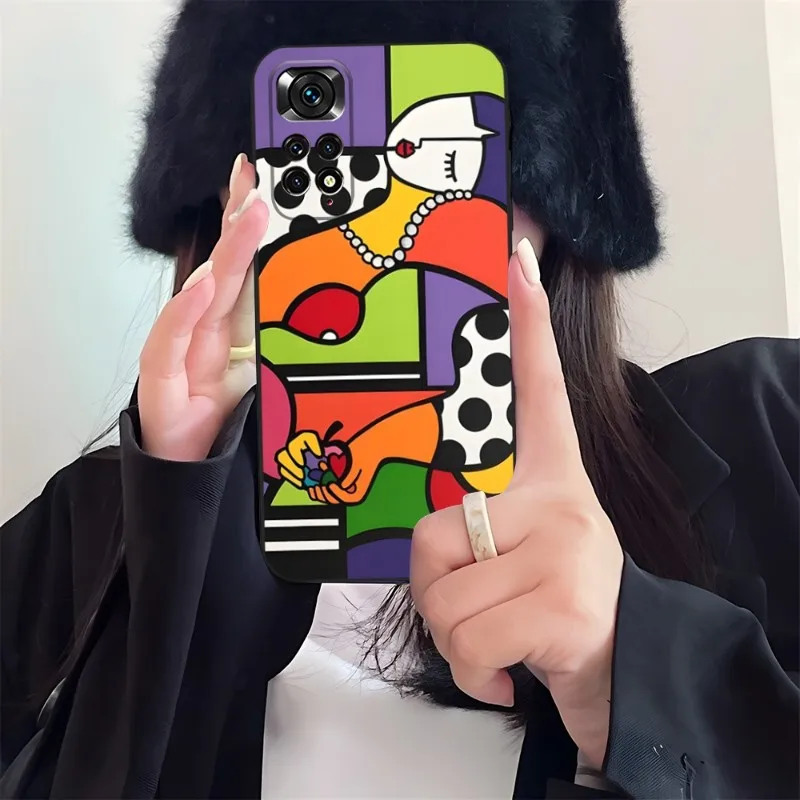 Picasso casing ponsel lukisan seni abstrak untuk Redmi Note 12S 12 11S 11 10 9S 8T 7 8 9 9T 10X A2 Pro Plus penutup silikon cangkang