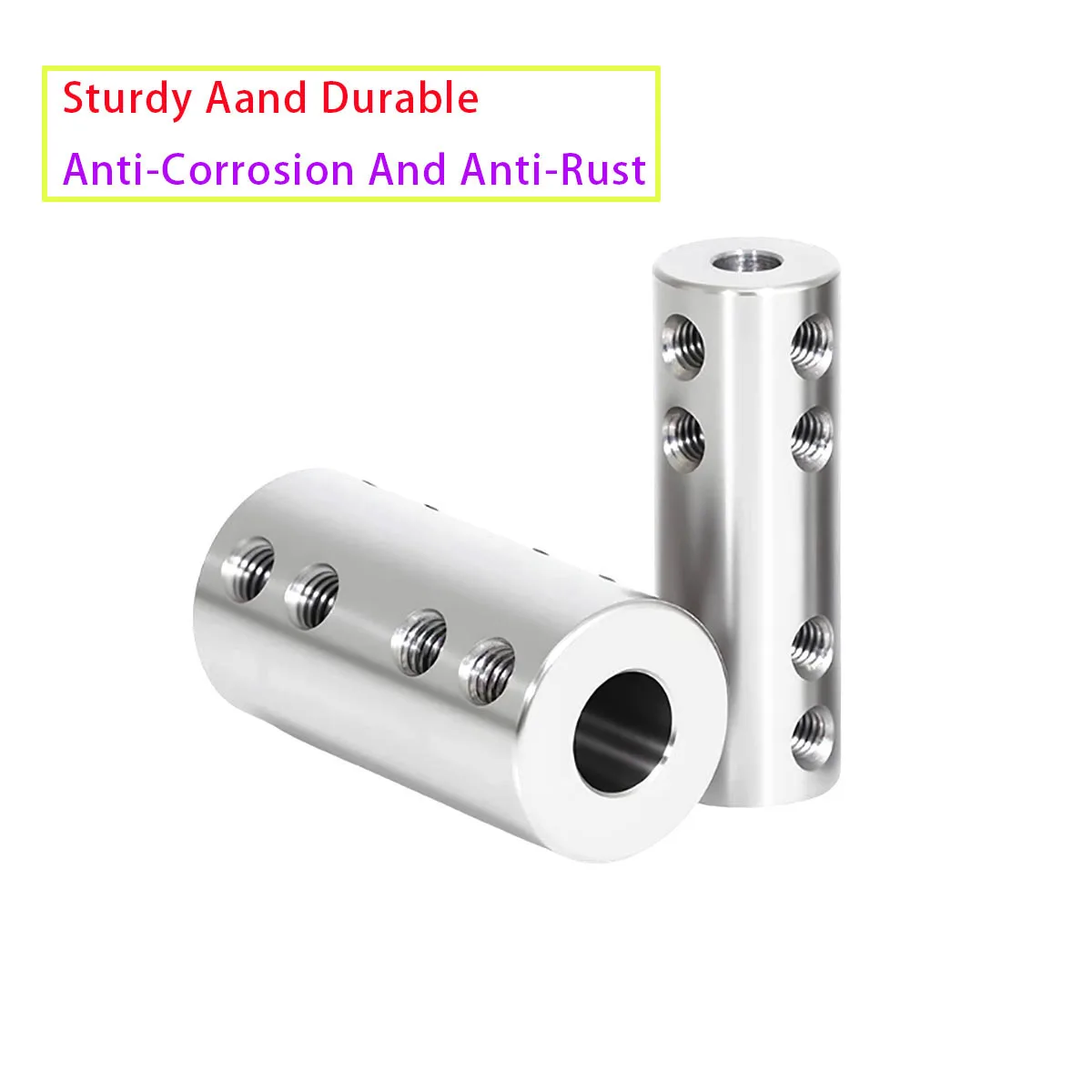 Stainless Steel Rigid Coupling Aperture Double Fixed Screw High Torque CNC Motor 4mm 5mm 5.55mm 6mm 7mm 8mm