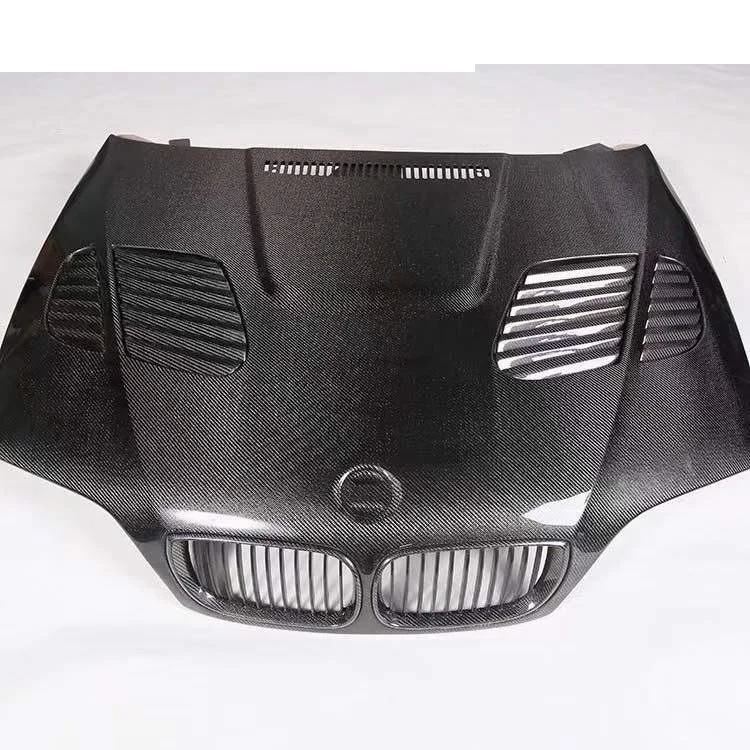 car accessories bodykit upgrade fecelift carbon fiber hood for BMW 3 series E46