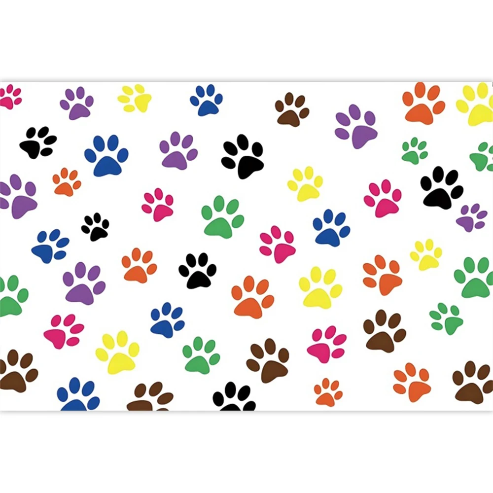 خلفية التصوير الفوتوغرافي بطباعة مخفية ، استحمام الطفل ، حفلة دورية لمخلب الكلب ، ديكور طاولة كعكة عيد الميلاد الأول ، خلفية الصورة