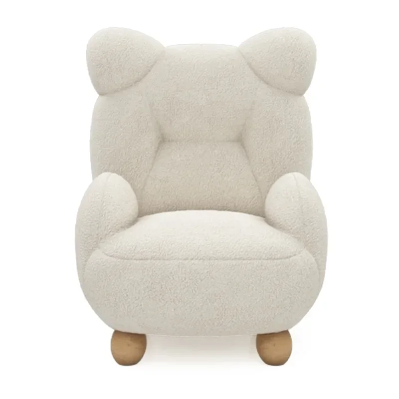 Lamb Velvet Cream Children's Bear Sofa Chair Cute Baby Single Cartoon Seat Mini Lazy Small Sofa Modern Simplicity New 2024