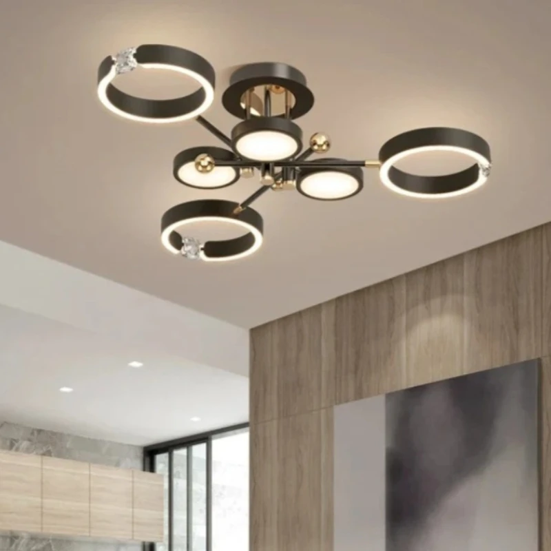 

2026 for Luxury Aluminum LED Ceiling Light Modern Dimmable Hanging Lamp for Living Dining Room Home Decor Lighting Fixtures