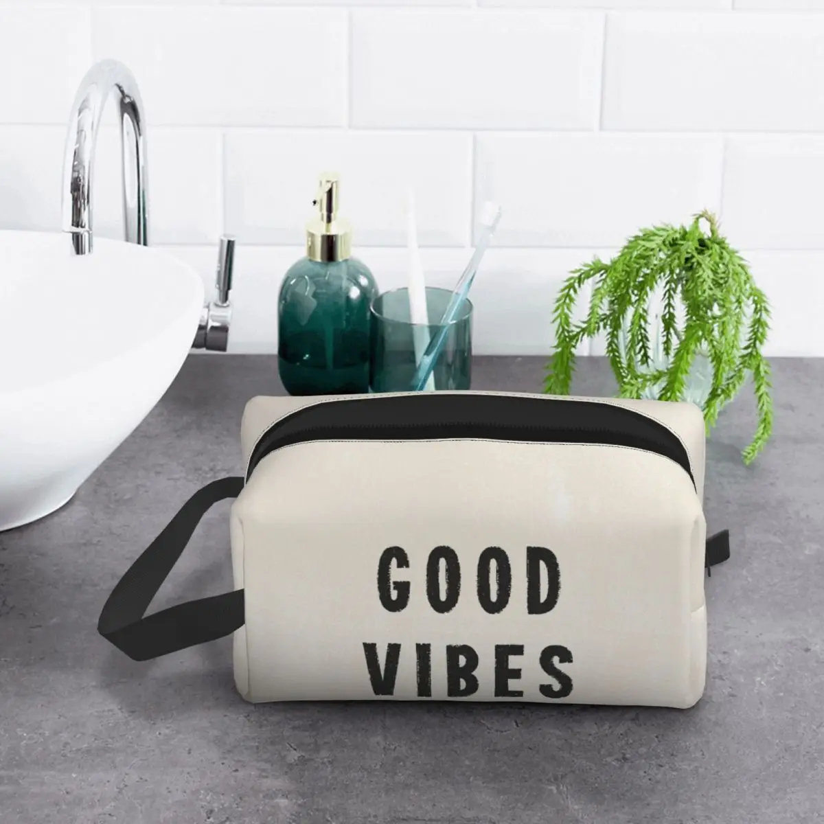 

Косметичка Good Vibes: Органайзер для косметики, дорожный несессер, косметичка для женщин, пенал для путешествий