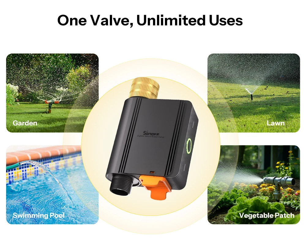 SONOFF SWV-ZFE Hydro Series Hydro ONE Zigbee Smart Wasserventil mit Durchflussmesser SWV Duale Kommunikationsmodi Wasserdaten-Einsichten – Detail 4