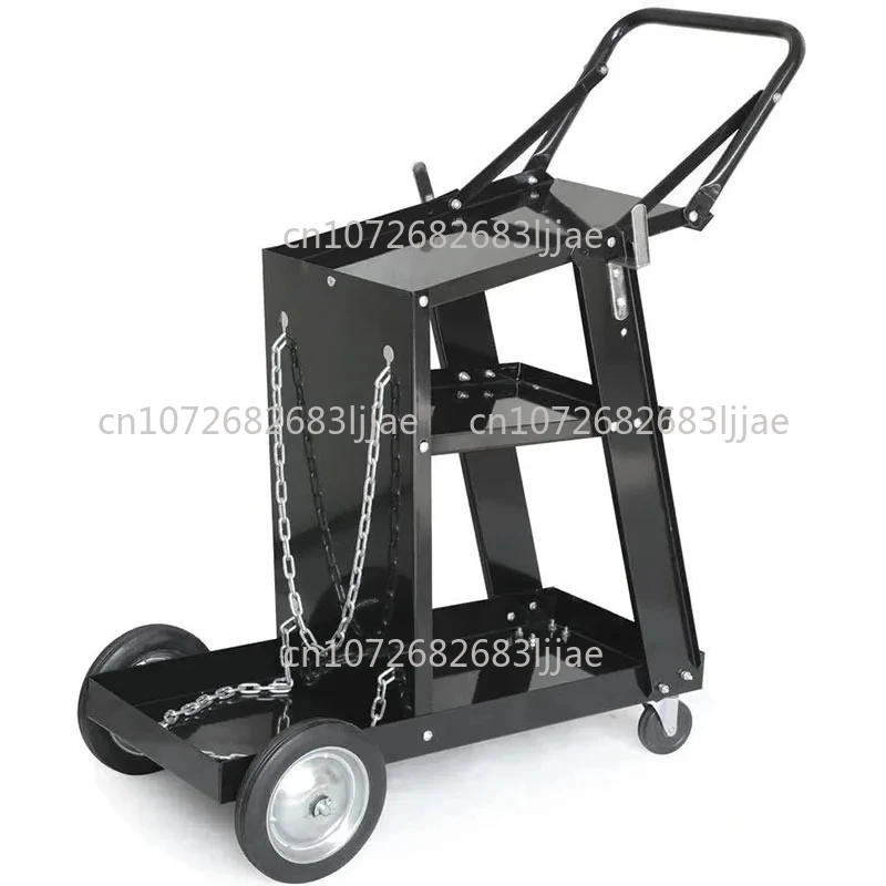 

Flat Hardware Storage Cart 4-Wheel Welding Machine Tool Trolley with Handle