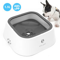 1.5L Spill-proof Pet Water Bowl Large Cat and Dog Floating Drinking Bowl Anti-spill Travel Car Feeder Pet Supplies