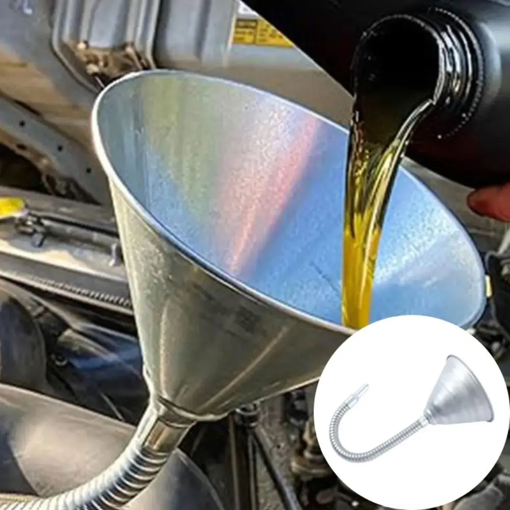 

Гибкая масляная воронка с широким горлышком, регулируемым направлением, фильтрующая сетка, не съемный фильтр, металлическая воронка, защищенная от разливов конструкция