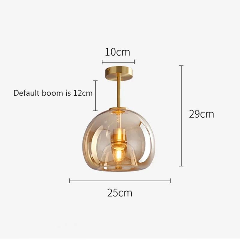 Plafonnier LED en verre au design nordique minimaliste, design moderne, éclairage d\'intérieur, luminaire décoratif de plafond, idéal pour un salon,