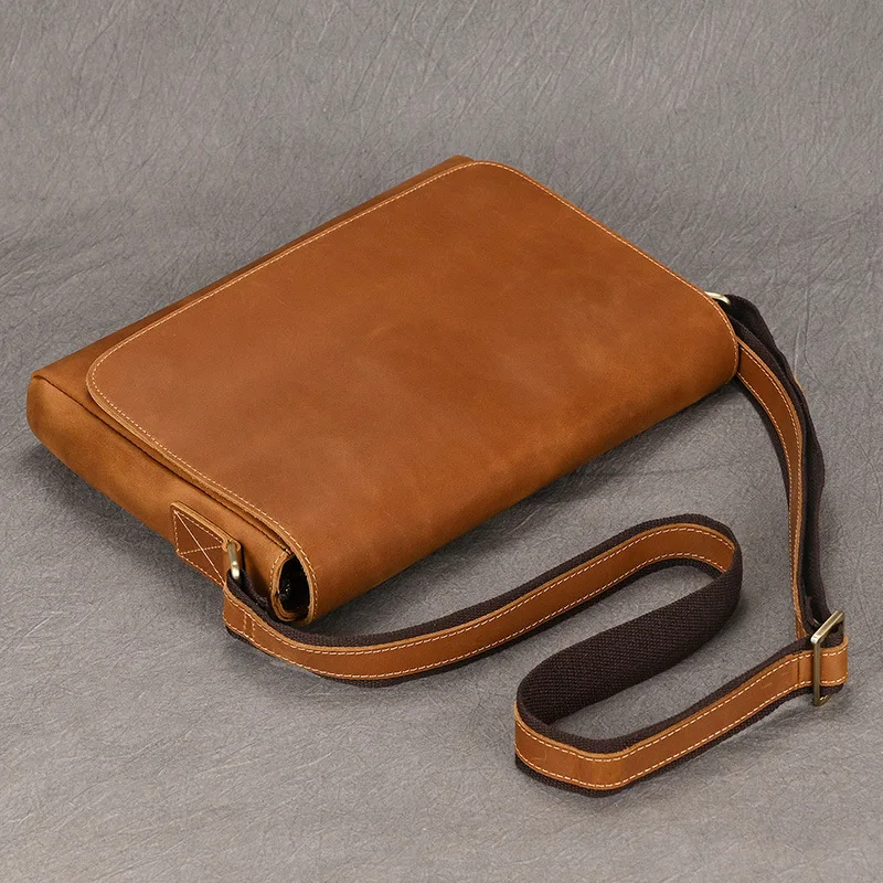 

Commuting Man Shoulder Bags Business Fashion Leisure Retro Shoulder Bags Travel Leather Bag Un Sac Épaule MHDJB