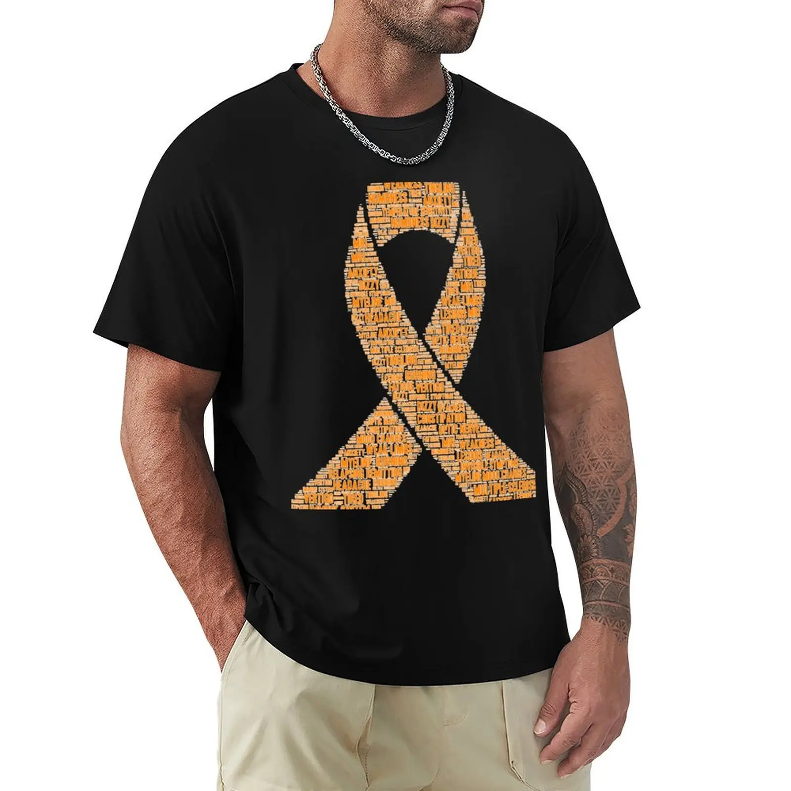

Mask of Multiple Sclerosis (MS) awareness ribbon - MS is more than a disease. It is a lifestyle T-Shirt sweat men workout shirt