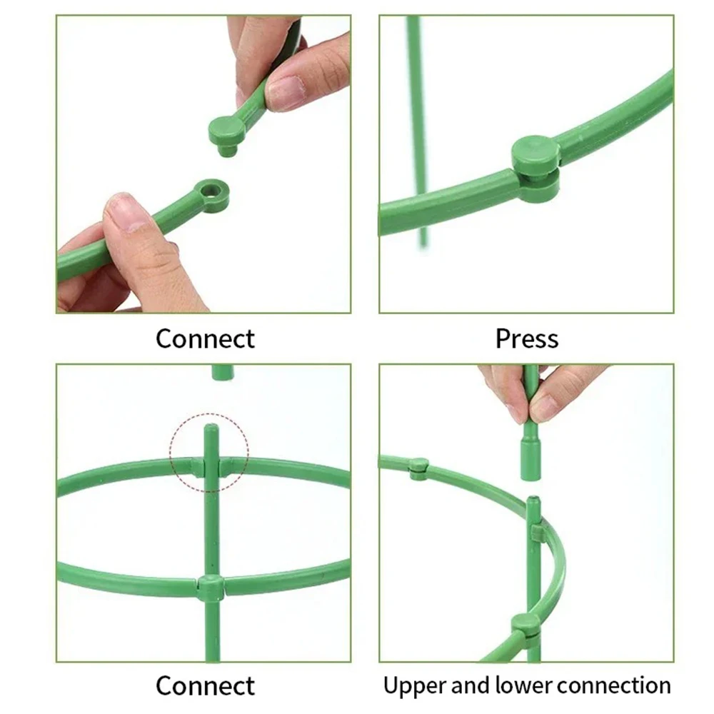 Soporte de planta semicircular de plástico con varilla para bonsái - imagen 3