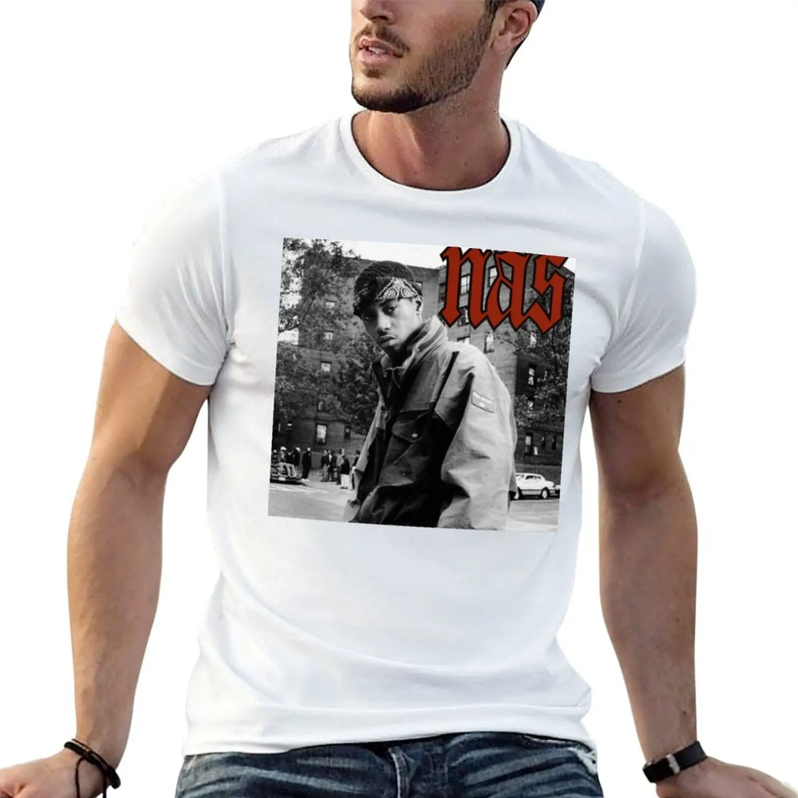 

Nas Queensbridge 90s hiphop T-Shirt g man t shirts for men funny t shirts man T-Shirt