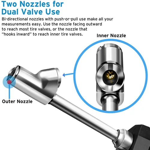 Imagen 2 del producto Manómetro Digital para neumáticos, accesorio con 4 Ajustes, 230 PSI, resistente, para coche, SUV, camión, motocicleta