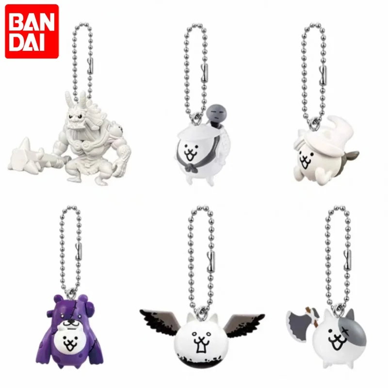 Bandai The Battle Cats Character Figure Gashapon Volume 7 Mini Bag Charm Hanging Pendant Keychain Anime Collectible