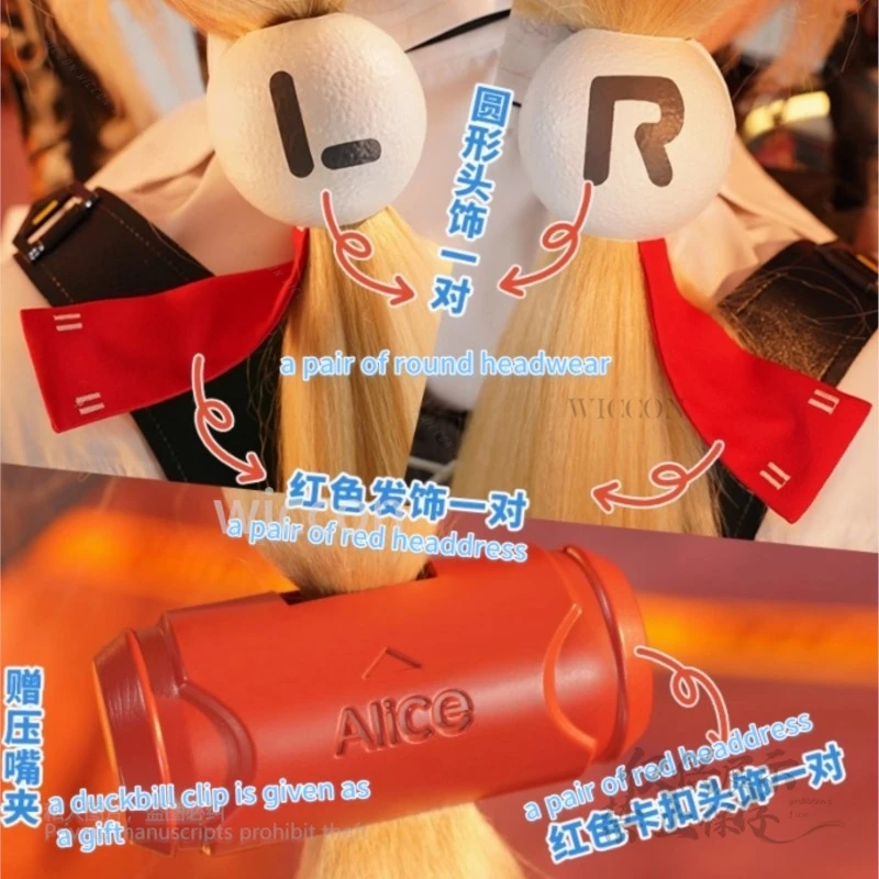 Gioco Anime ZZZ Alice Set completo di alta qualità Costume cosplay Abito sexy 90 cm Parrucche dorate Abiti femminili Donne Festa di Halloween Nuovo