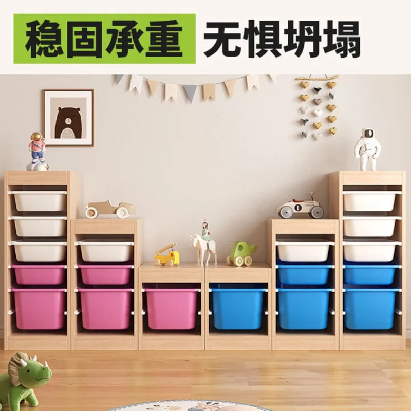 ตู้เก็บของเด็ก ตู้ลิ้นชักไม้จริง ความจุขนาดใหญ่ ชั้นวางหนังสือ ชั้นวางของ ชั้นวางแบบผสมผสาน ตู้เก็บของสำหรับเด็ก