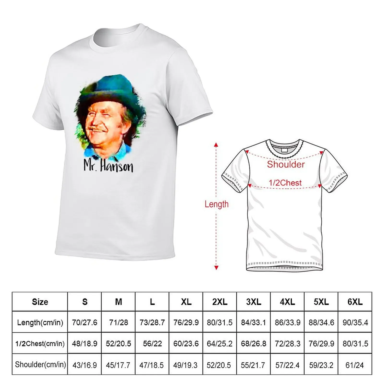 Mr. Hanson Little House on the Prairie T-Shirt vintage anime shirt Clothing plain black t shirts men