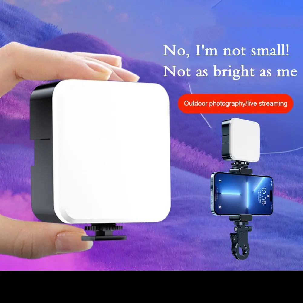 New Mobile Phone Fill Light With Clip Portable Selfie Handheld Photography LED Lamp RGB Light Pocket Q7C1