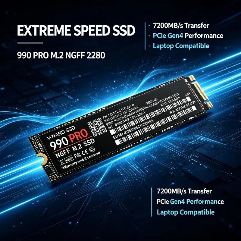 NGFF SSD 990PRO M2 SATA3 Inside Solid State Drive 500GB 1TB 2TB 4TB Internal Fast Hard Disk PC Drive Laptop Desktop Computer