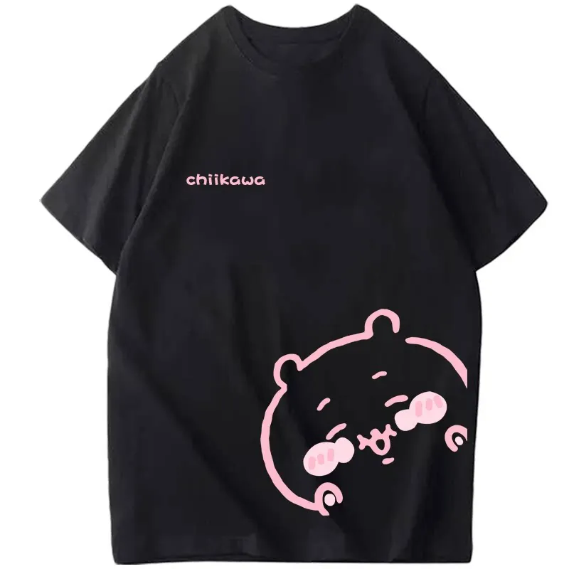 Chiikawa Playful Daily Comic Print T-Shirt, Unisex, lockerer O-Ausschnitt, lässiges Sommer-Kurzarmshirt, trendiges Harajuku-Streetwear-Oberteil für den Alltag – Detail 4