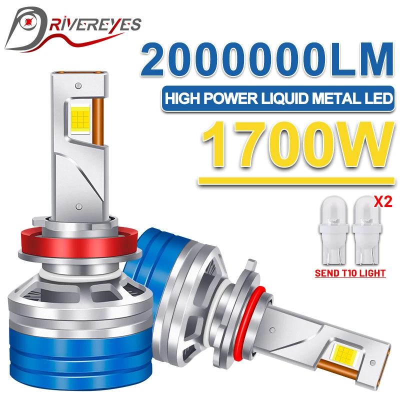 2000000LM 1700W H7 H4 H11 LED Headlight High Power 8580 CSP Canbus H1 H8 9005 HB3 9006 HB4 9012 HIR2 Turbo Lamp 6000K Car Lights