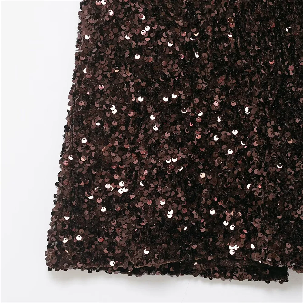 Jupe française mi-longue pour femmes, nouveau produit d'hiver, ligne a, couche décorative, décoration de perles inférieures, jupe mi-longue