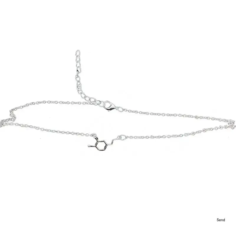 Stylish Neckchain Ajustable Collarbone Chain Trendy Neckwear for Chemistry Lover