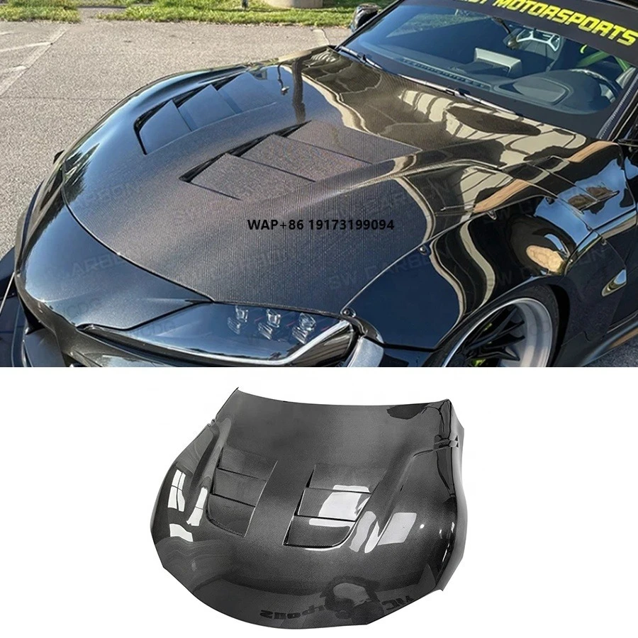 

ST Style Carbon Fiber Front Hood for 2019+ for Supra A90 A91 MK5 GR New Engine Bonnet Vents Cover Bodykit Screws