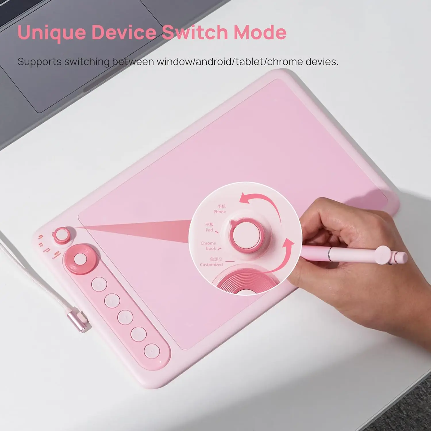 Parblo Intangbo X7 Graphic Tablet 7.2x4.5 inch Drawing Tablets, Digital Tablet with 6 Customized Keys for Design & Art Drawing