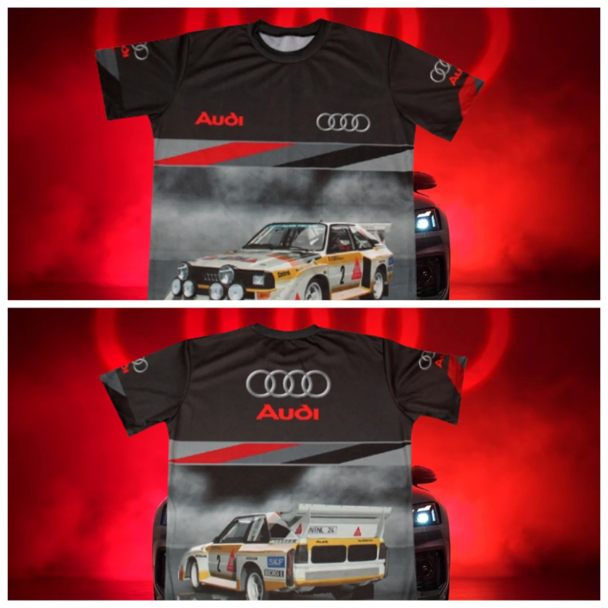 

2025 New Racing Motorcycle Riding Top Breathable Outdoor Sports Audi Summer Men's Casual Sports Street Short Sleeved T-Shirt