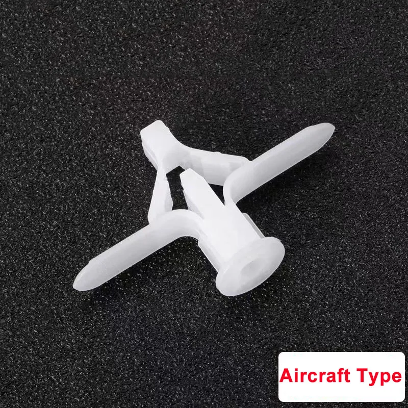 10-100pcs Drywall Anchor Kit Hollow Wall Anchors with Screws Nylon Self-Drilling Drywall Anchor Butterfly Type Airplane Type