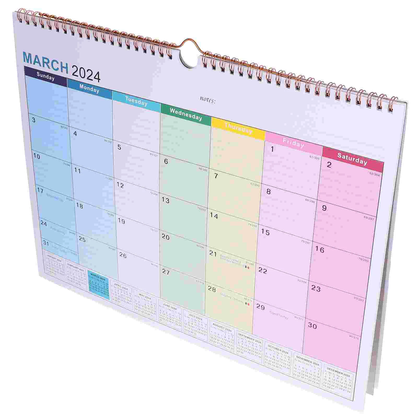 2024 -2025 Calendars Wall Large Mounted 3750X3000X100CM Room Hanging Monthly for Home Sturdy Daily Use Holiday Office