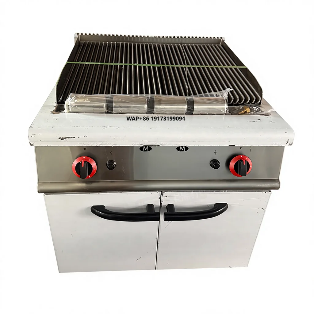 Gas Volcanic Rock Barbecue Oven Stainless Steel 23KW Easy to Use & Clean Commercial Kitchen Equipment High Efficiency