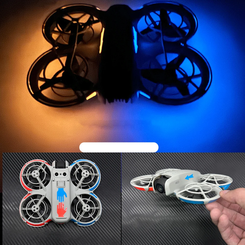 2pcs Reflective Sticker For DJI NEO Colorful Decorative Sticker Protective Film Anti-Scratch For DJI RC N3 Accessoriess