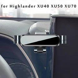 Car Phone Holder For Toyota Highlander Kluger XU70 Car Styling Bracket GPS Stand Rotatable Support Mobile Accessories