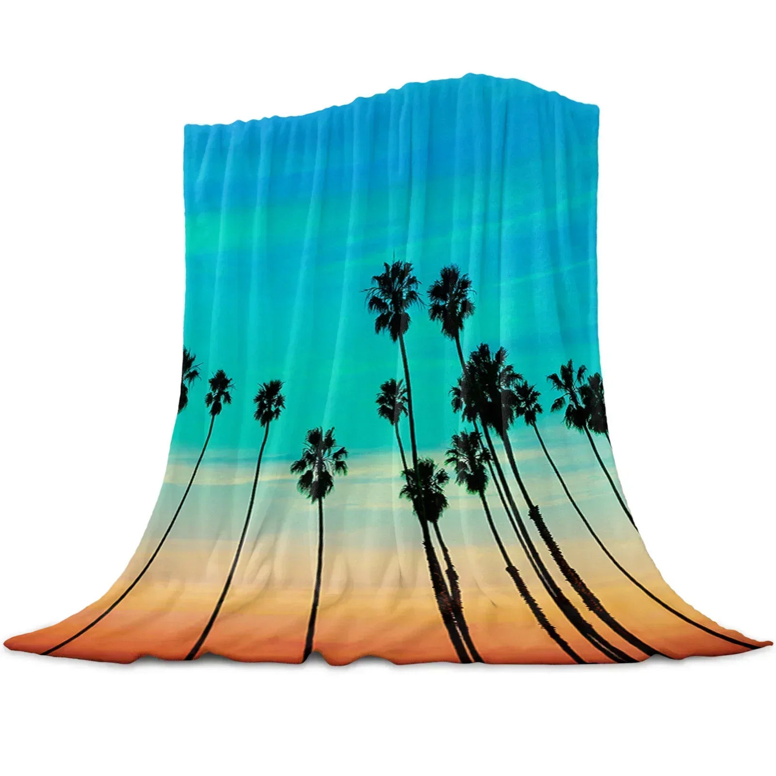 

3d Printed Baby Blanket Sunset Beach Ocean Light Thin Flannel Babes Carpet Super Warm Soft Baby Blankets Quality Super Soft Warm
